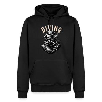 Diving - Männer Premium Bio Hoodie - Schwarz - Vorne - Nico (187cm)