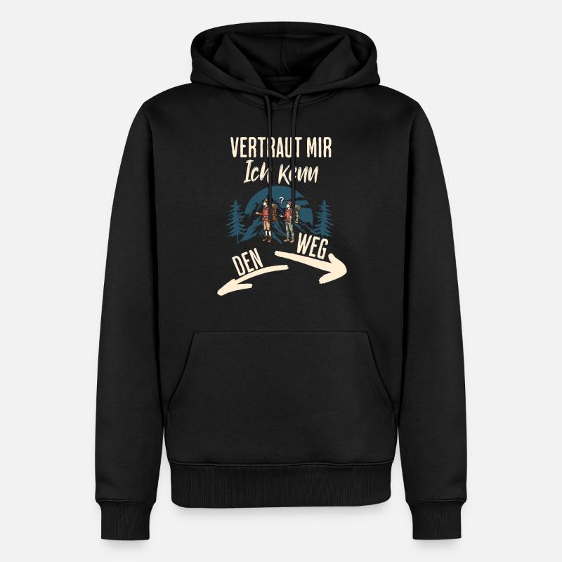 Errer - Sweat à capuche Premium bio Homme - noir