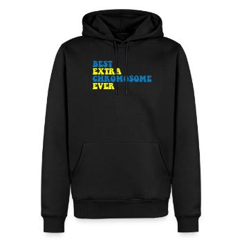 Bestes Extra-Chromosom-Down-Syndrom-Bewusstsein al - Männer Premium Bio Hoodie - Schwarz - Vorne - Nico (187cm)