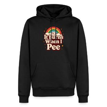 Es brennt, wenn ich pinkle. Lustig, sarkastisch, p - Männer Premium Bio Hoodie - Schwarz - Vorne - Nico (187cm)