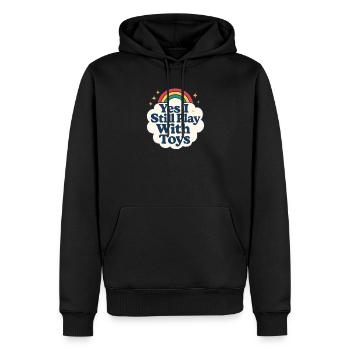 , je joue avec des jouets. Pénis Femme Torride - Sweat à capuche Premium bio Homme - noir - Devant - Nico (187cm)