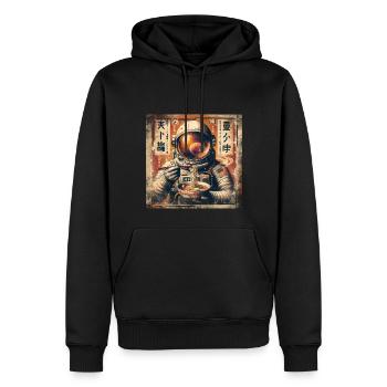 Ramen astronaute - Sweat à capuche Premium bio Homme - noir - Devant - Nico (187cm)