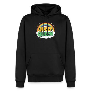 Queef Queen Dames Vulgaire Embarrassant Torride - Sweat à capuche Premium bio Homme - noir - Devant - Nico (187cm)