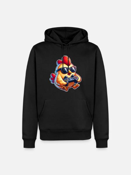 Gaming Gamer Chicken Chickens - Men’s Premium Organic Hoodie - black