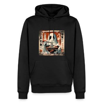 Ramen Ghost Grunge Style d’affiche - Sweat à capuche Premium bio Homme - noir - Devant - Nico (187cm)