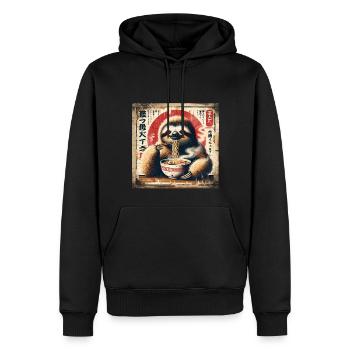 Ramen paresseux Grunge style d’affiche - Sweat à capuche Premium bio Homme - noir - Devant - Nico (187cm)