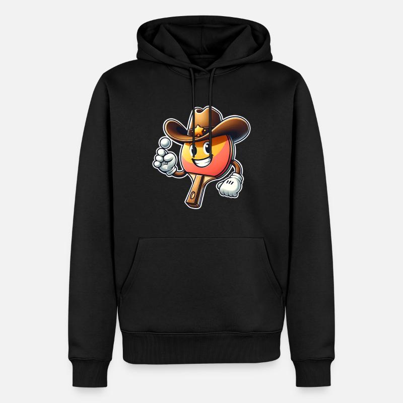Tischtennis - Männer Premium Bio Hoodie - Schwarz