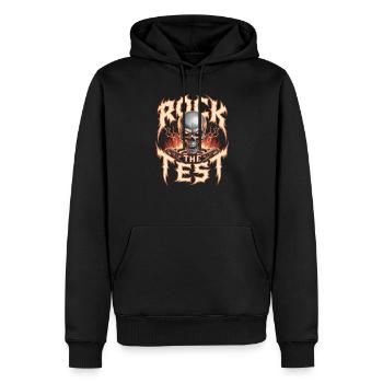 Rock The Test Drôle Journée de test Motivation The Test - Sweat à capuche Premium bio Homme - noir - Devant - Nico (187cm)