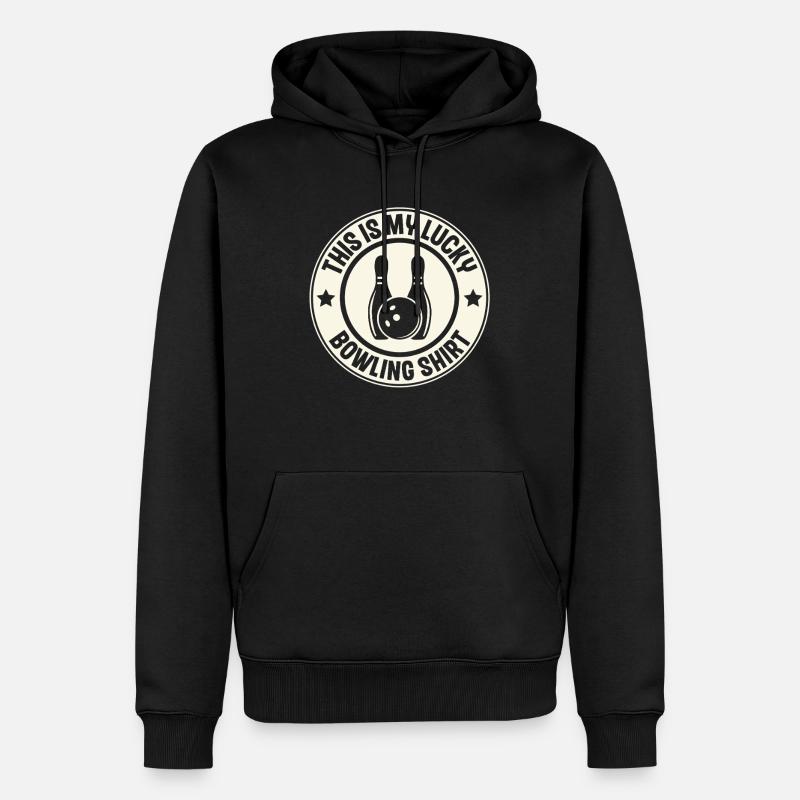 Bowling - Männer Premium Bio Hoodie - Schwarz