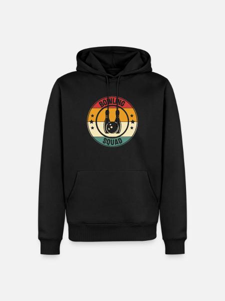 Bowling Squad - Männer Premium Bio Hoodie - Schwarz
