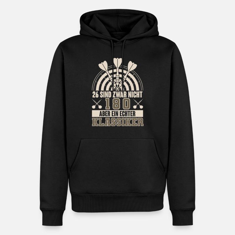 Dart Darten Darts - Männer Premium Bio Hoodie - Schwarz