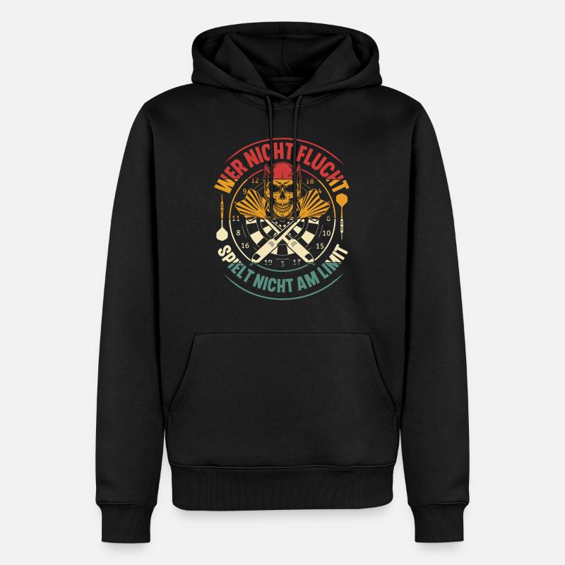 Darts - Männer Premium Bio Hoodie - Schwarz