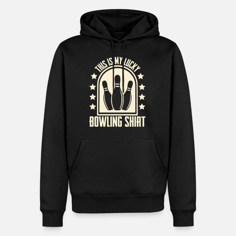 Bowling - Männer Premium Bio Hoodie - Schwarz