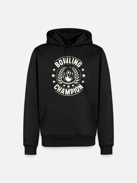 Bowling Champion - Men’s Premium Organic Hoodie - black