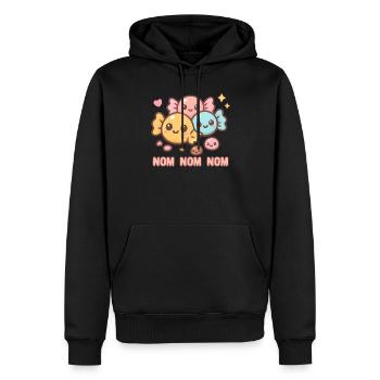 Candy Nom Nom Nom Süßigkeitenesser Süßigkeiten - Männer Premium Bio Hoodie - Schwarz - Vorne - Nico (187cm)