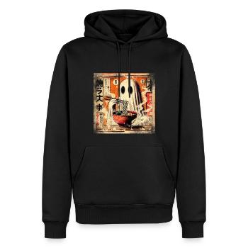 Ramen Geist Grunge Poster Style - Männer Premium Bio Hoodie - Schwarz - Vorne - Nico (187cm)