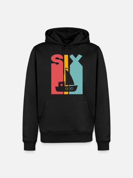 6th Birthday Sailing Ship - Men’s Premium Organic Hoodie - black