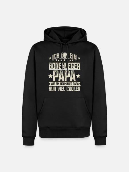 Bodenleger Papa - Männer Premium Bio Hoodie - Schwarz