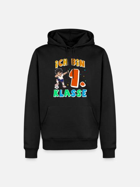 Einschulung Fußball - Männer Premium Bio Hoodie - Schwarz