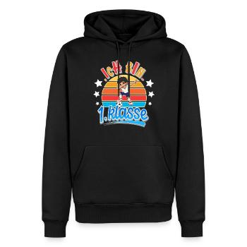 Ich Bin 1. Klasse Fußball Schulkind - Männer Premium Bio Hoodie - Schwarz - Vorne - Nico (187cm)