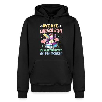Bye Bye Kindergarten Einschulung - Männer Premium Bio Hoodie - Schwarz - Vorne - Nico (187cm)