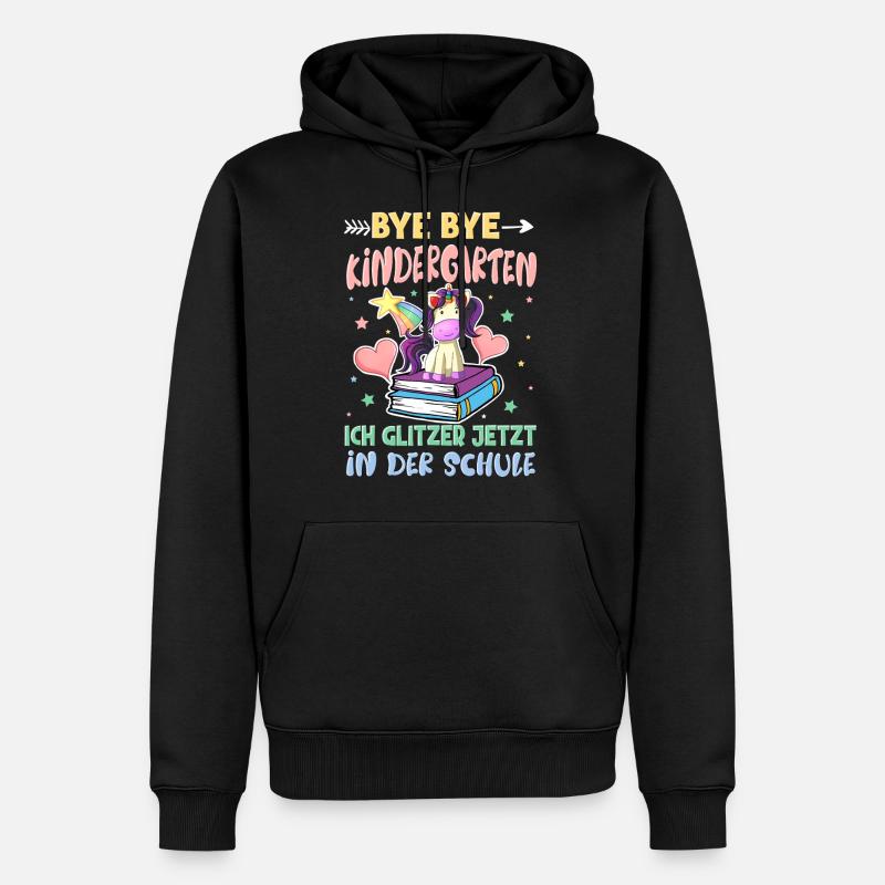 Bye Bye Kindergarten Einschulung - Männer Premium Bio Hoodie - Schwarz