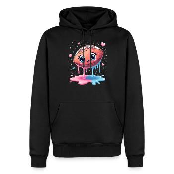 Football Tropf Fußballspieler Teen BoysTropf - Männer Premium Bio Hoodie - Schwarz - Vorne - Nico (187cm)