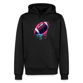 Football Tropf Fußballspieler Teen Boys Tropf - Männer Premium Bio Hoodie - Schwarz - Vorne - Nico (187cm)