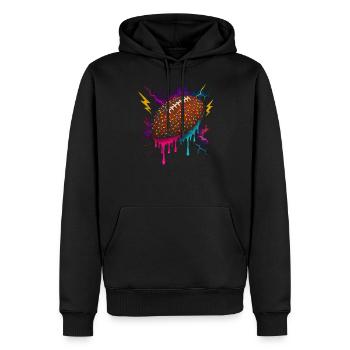 Football Tropf Fußballspieler Teen Boys Tropf - Männer Premium Bio Hoodie - Schwarz - Vorne - Nico (187cm)