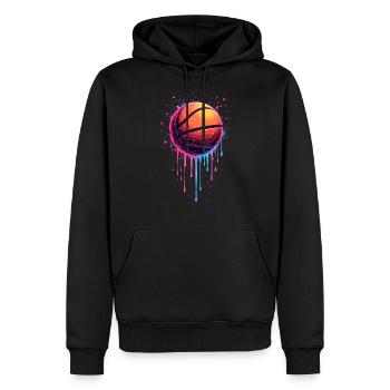 Basketball Basketteur Joueur Boys - Sweat à capuche Premium bio Homme - noir - Devant - Nico (187cm)