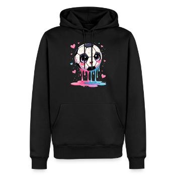 Soccer Joueur de football Teen Boys - Sweat à capuche Premium bio Homme - noir - Devant - Nico (187cm)