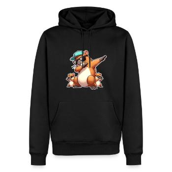 Capybara Papa Enfants Fils Fille - Sweat à capuche Premium bio Homme - noir - Devant - Nico (187cm)