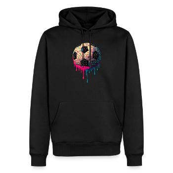 Soccer Joueur de football Teen Boys - Sweat à capuche Premium bio Homme - noir - Devant - Nico (187cm)