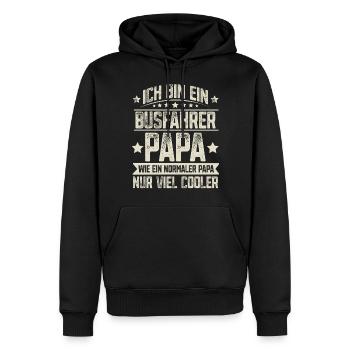 Busfahrer Papa - Männer Premium Bio Hoodie - Schwarz - Vorne - Nico (187cm)