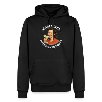 Mamacita a besoin d’une margarita - Sweat à capuche Premium bio Homme - noir - Devant - Nico (187cm)