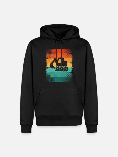 Bagger - Männer Premium Bio Hoodie - Schwarz