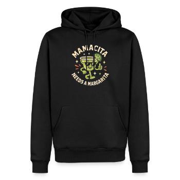 Mamacita a besoin d’une margarita - Sweat à capuche Premium bio Homme - noir - Devant - Nico (187cm)