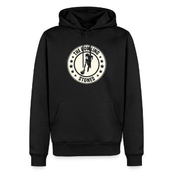Bowling - Sweat à capuche Premium bio Homme - noir - Devant - Nico (187cm)