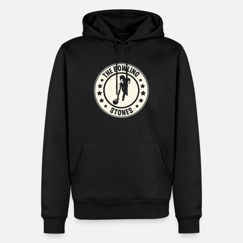 Bowling - Männer Premium Bio Hoodie - Schwarz