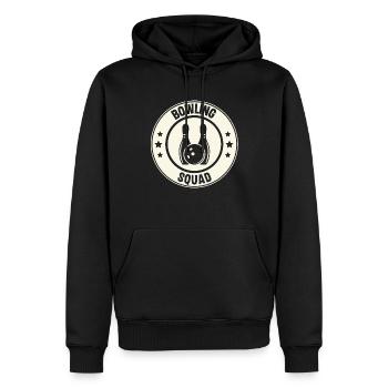 Bowling - Männer Premium Bio Hoodie - Schwarz - Vorne - Nico (187cm)