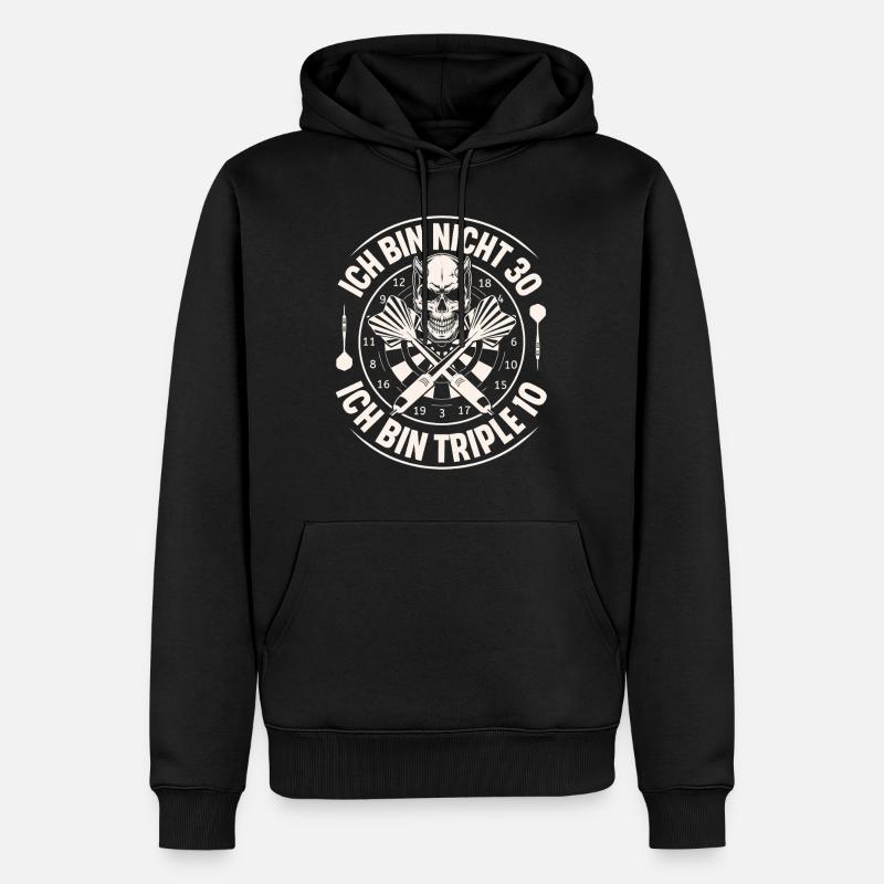 Darts - Männer Premium Bio Hoodie - Schwarz