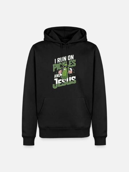 Gurke Jesus Glaube Christ - Männer Premium Bio Hoodie - Schwarz