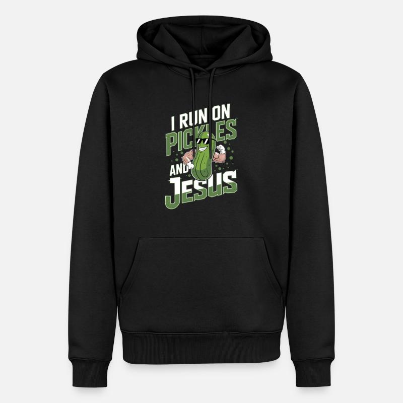 Gurke Jesus Glaube Christ - Männer Premium Bio Hoodie - Schwarz