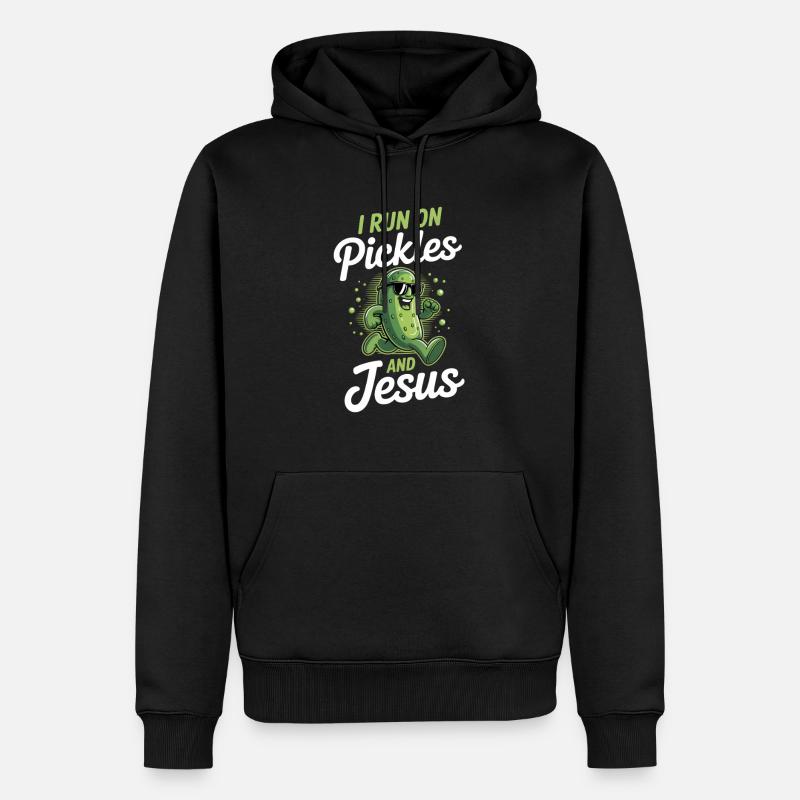 Concombre Jésus Foi Chrétien - Sweat à capuche Premium bio Homme - noir