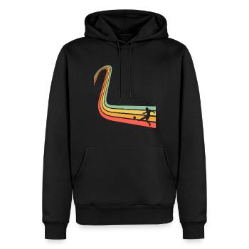 Fußball Retro Vintage - Männer Premium Bio Hoodie - Schwarz - Vorne - Nico (187cm)