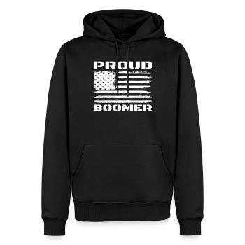 Stolze Boomer Baby Boomer Generation Stolzer Boome - Männer Premium Bio Hoodie - Schwarz - Vorne - Nico (187cm)