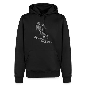 Football - Männer Premium Bio Hoodie - Schwarz - Vorne - Nico (187cm)