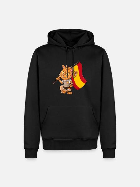 Spanish Fan Cat - Men’s Premium Organic Hoodie - black