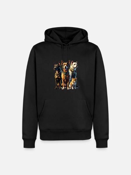 Dogs and cats - Men’s Premium Organic Hoodie - black