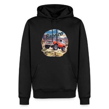 Bronco 4x4 Built Wild USA 4x4 Classic Car Off-Road - Men’s Premium Organic Hoodie - black - Front - Nico (187cm)